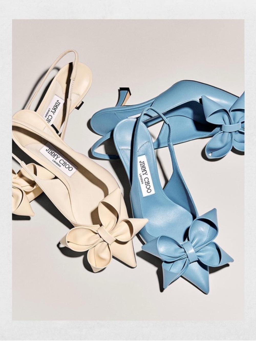 Jimmy Choo Staz Sling Back 70 Dusty Blue Leather Pumps $995